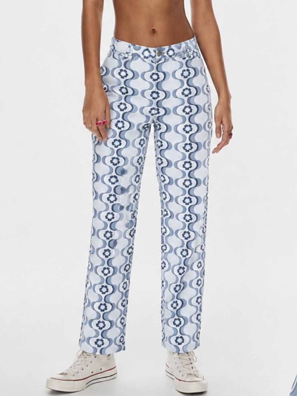 BLUE Aritzia Sunday Best Sun-deh Jaden Tapered Pants Low Mid Rise Tailored
